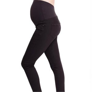 Isabel MATERNITY Crossover Panel Ankle Skinny Trouser Black 12 NWT